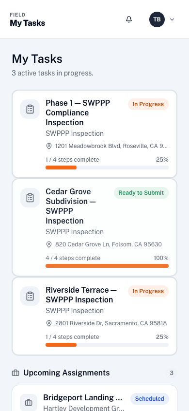 Step runner showing a Pass/Fail step with the step title and action buttons